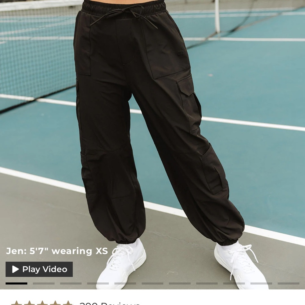 Albion Black Elastic Waist Pants
